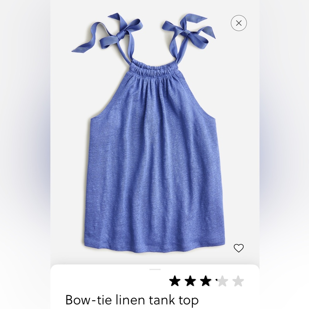 Noble peri linen tank